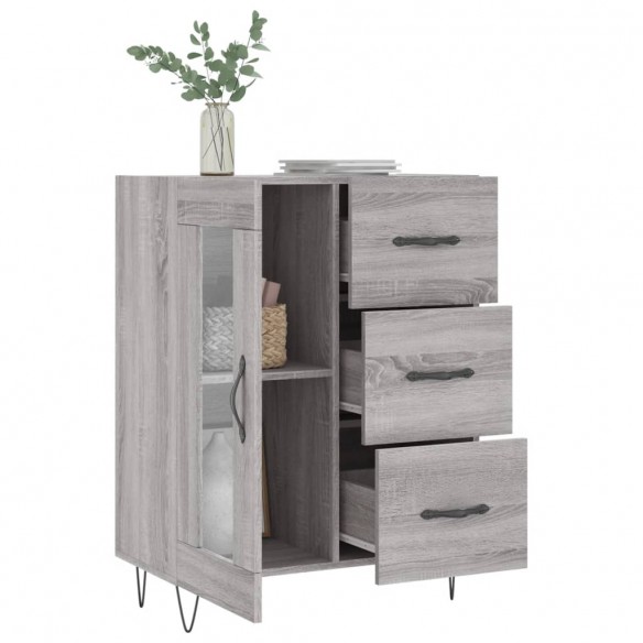 Buffet sonoma gris 69,5x34x90 cm bois d'ingénierie