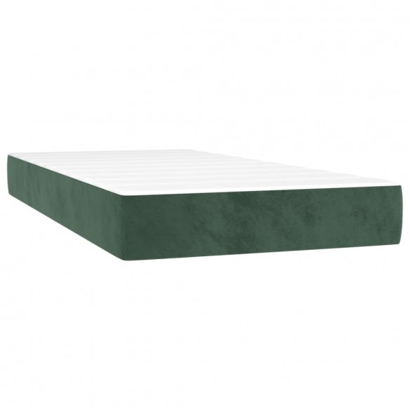 Cadre de lit avec matelas LED Vert foncé 200x200 cm