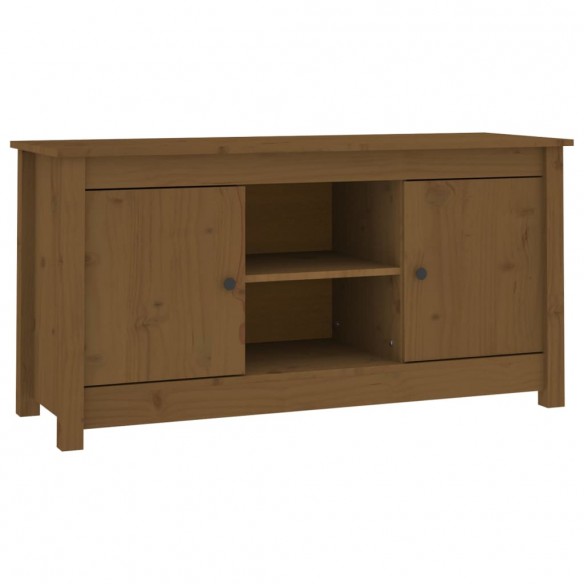 Meuble TV Marron miel 103x36,5x52 cm Bois de pin massif