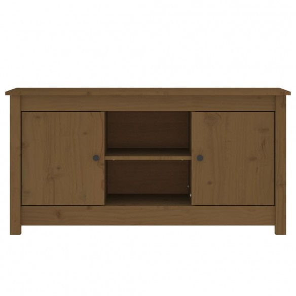 Meuble TV Marron miel 103x36,5x52 cm Bois de pin massif