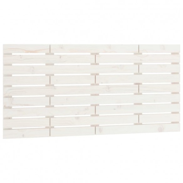 Tête de lit murale Blanc 141x3x63 cm Bois massif de pin