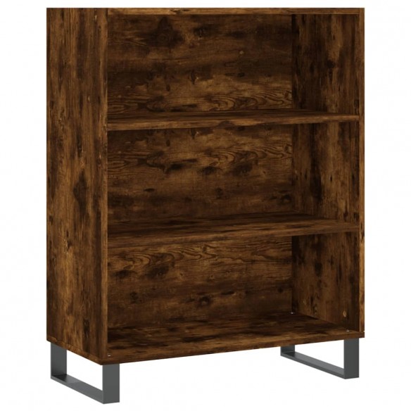 Buffet chêne fumé 69,5x32,5x180 cm bois d'ingénierie