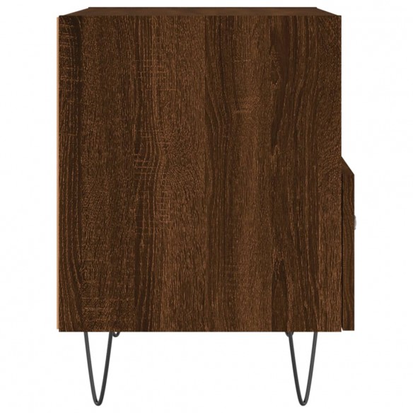 Table de chevet chêne marron 40x35x47,5 cm bois d’ingénierie