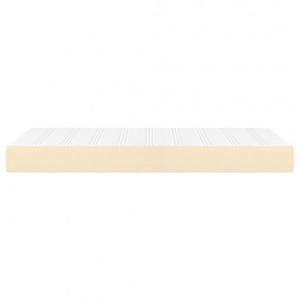 Matelas de lit à ressorts ensachés Crème 80x200x20 cm Tissu