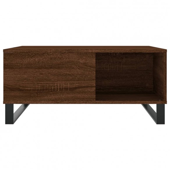 Table basse chêne marron 80x80x36,5 cm bois d'ingénierie