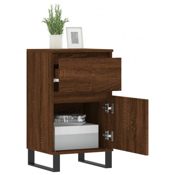 Buffet chêne marron 40x35x70 cm bois d'ingénierie