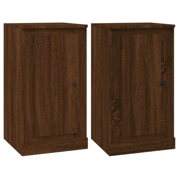 Buffets 3 pcs Chêne marron Bois d'ingénierie