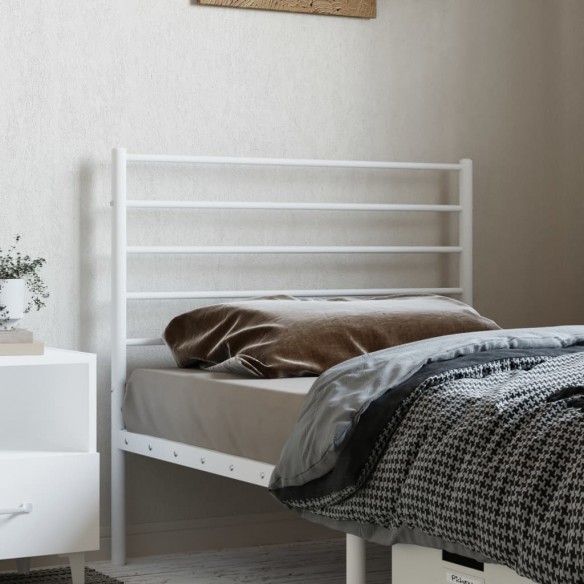 Tête de lit métal blanc 80 cm