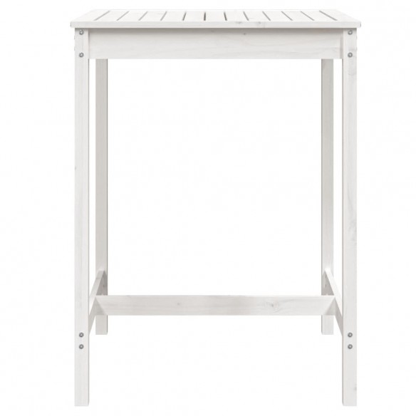 Table de jardin blanc 82,5x82,5x110 cm bois massif de pin