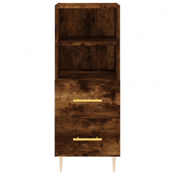 Buffet Chêne fumé 34,5x34x90 cm Bois d'ingénierie