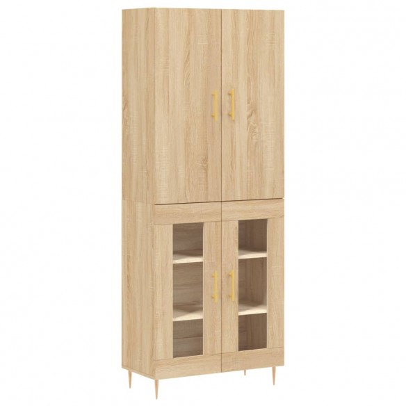 Buffet haut Chêne sonoma 69,5x34x180 cm Bois d'ingénierie