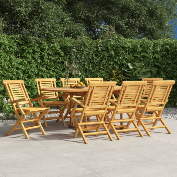 Chaises de jardin pliantes 8 pcs 56x63x90 cm bois massif teck