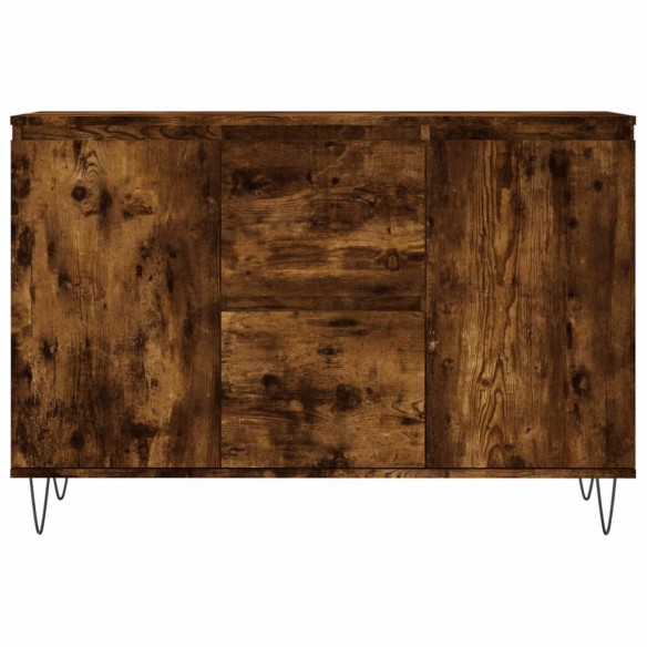 Buffet chêne fumé 104x35x70 cm bois d'ingénierie