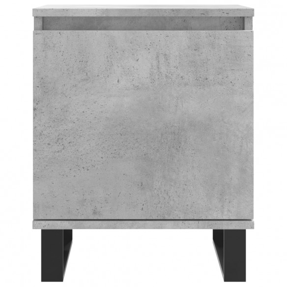 Tables de chevet 2 pcs gris béton 40x30x50 cm bois d'ingénierie