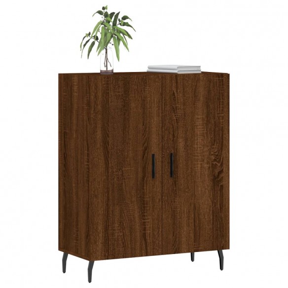 Buffet chêne marron 69,5x34x90 cm bois d'ingénierie