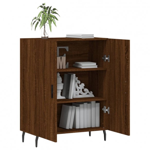 Buffet chêne marron 69,5x34x90 cm bois d'ingénierie