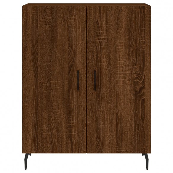 Buffet chêne marron 69,5x34x90 cm bois d'ingénierie