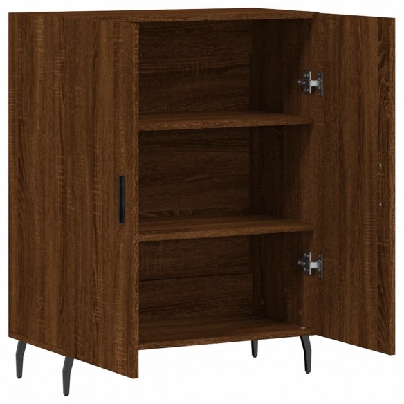 Buffet chêne marron 69,5x34x90 cm bois d'ingénierie