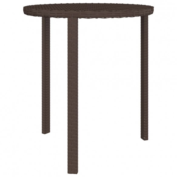 Tables d'appoint 3 pcs marron résine tressée