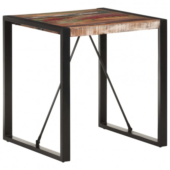 Table de salle à manger 70x70x75 cm Bois de récupération solide