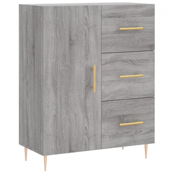 Buffet haut Sonoma gris 69,5x34x180 cm Bois d'ingénierie