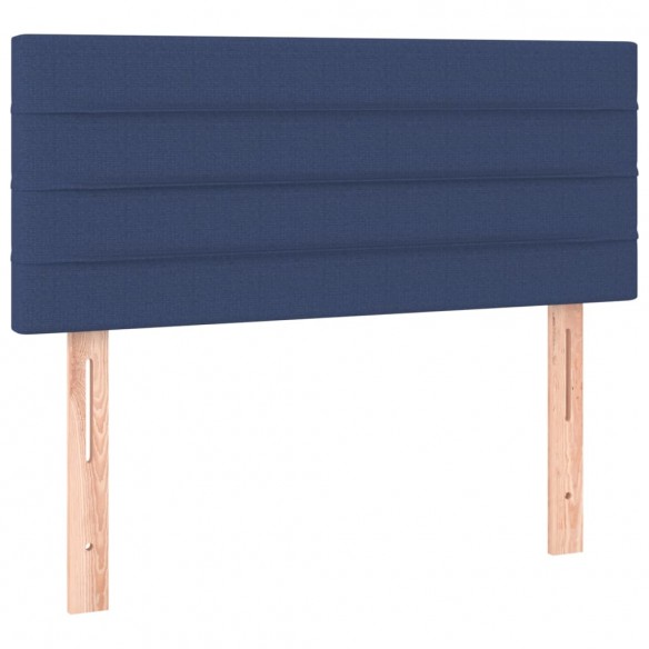 Cadre de lit avec matelas et LED Bleu 80x200cm Tissu