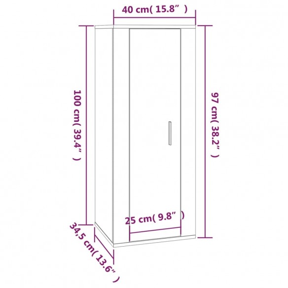 Ensemble de meubles TV 6 pcs Gris béton Bois d'ingénierie