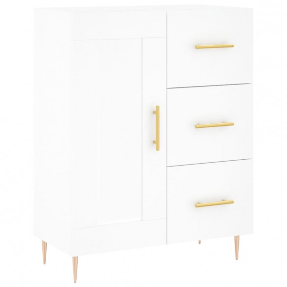 Buffet blanc 69,5x34x90 cm bois d'ingénierie