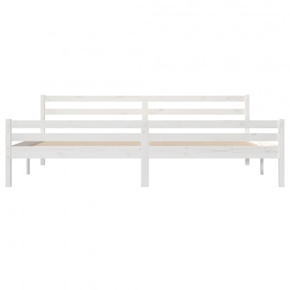 Cadre de lit Blanc Bois massif 200x200 cm