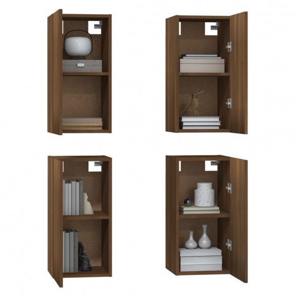 Meubles TV 4 pcs Chêne marron 30,5x30x60 cm Bois d'ingénierie