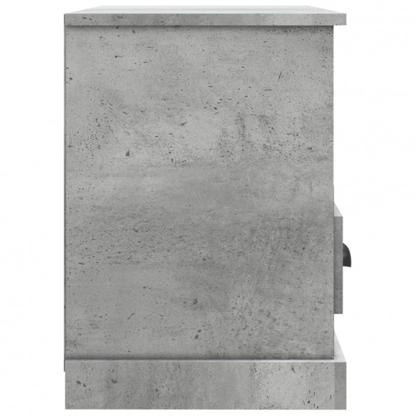 Meuble TV gris béton 80x35x50 cm bois d'ingénierie