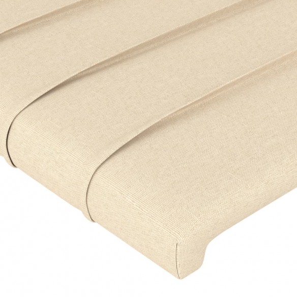 Têtes de lit 2 pcs Crème 90x5x78/88 cm Tissu