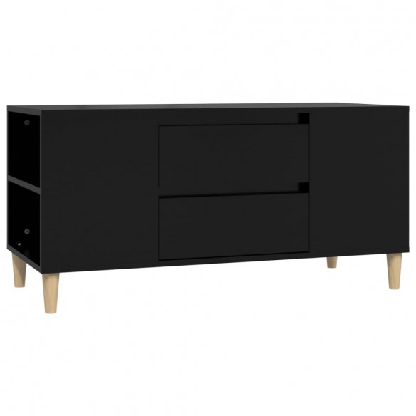 Meuble TV Noir 102x44,5x50 cm Bois d'ingénierie