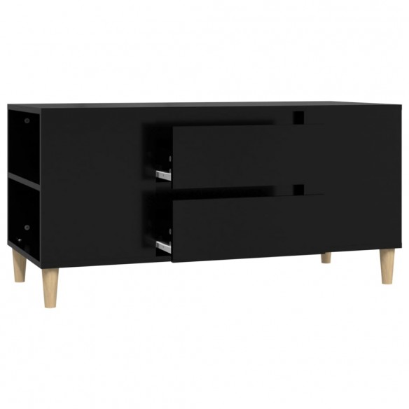 Meuble TV Noir 102x44,5x50 cm Bois d'ingénierie