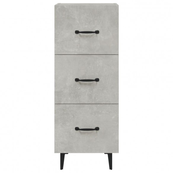 Buffet Gris béton 34,5x34x90 cm Bois d'ingénierie