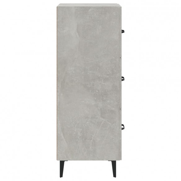 Buffet Gris béton 34,5x34x90 cm Bois d'ingénierie