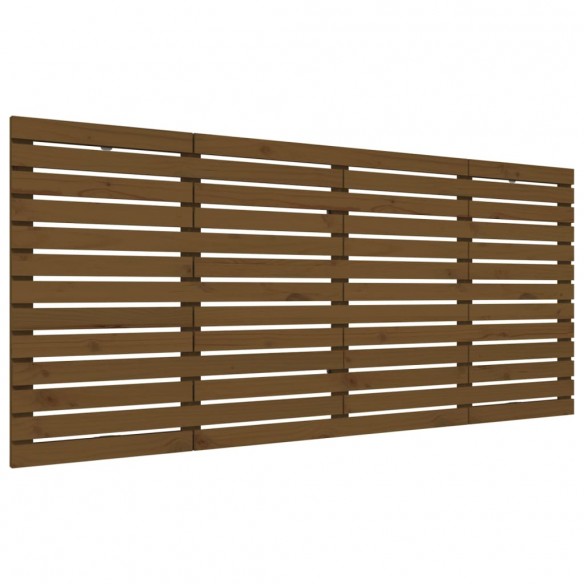 Tête de lit murale Marron miel 186x3x91,5 cm Bois massif de pin