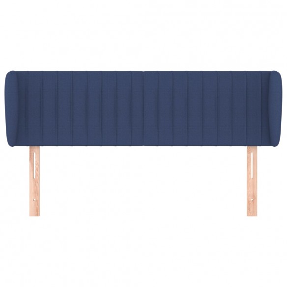 Tête de lit avec oreilles Bleu 147x23x78/88 cm Tissu