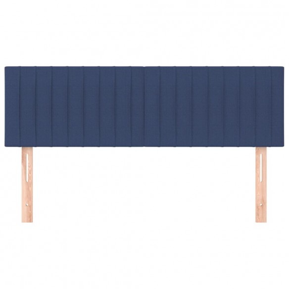 Têtes de lit 2 pcs Bleu 72x5x78/88 cm Tissu