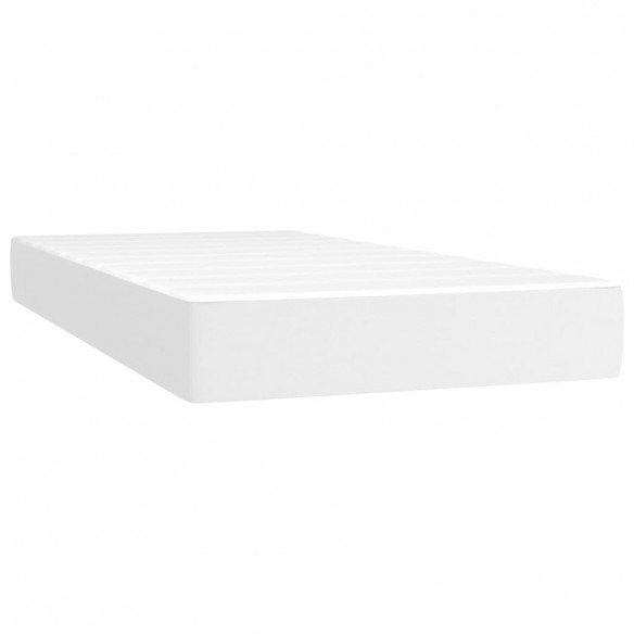 Cadre de lit avec matelas et LED Blanc 90x190 cm