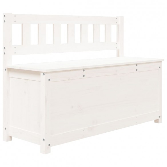 Banc Blanc 110x41x76,5 cm Bois de pin massif