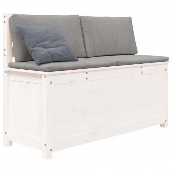 Banc Blanc 110x41x76,5 cm Bois de pin massif