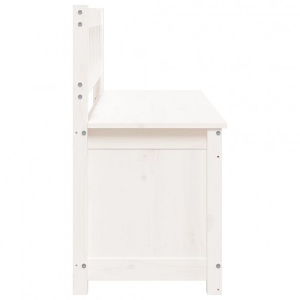 Banc Blanc 110x41x76,5 cm Bois de pin massif