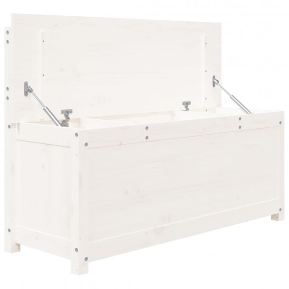 Banc Blanc 110x41x76,5 cm Bois de pin massif