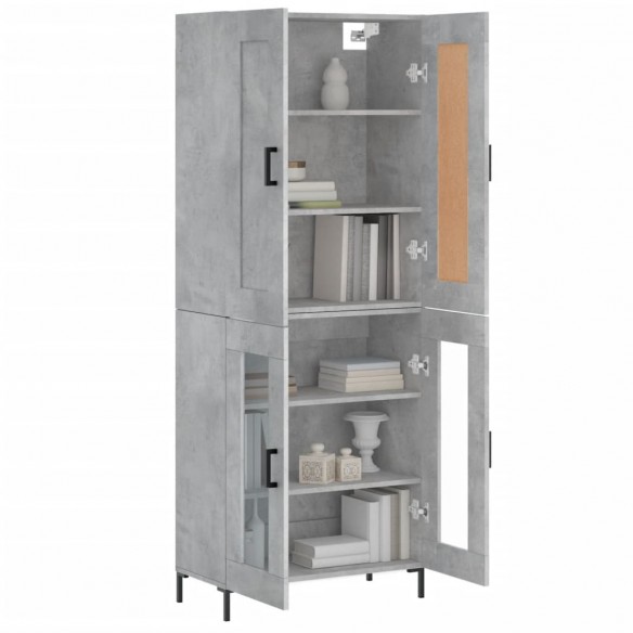 Buffet haut Sonoma gris 69,5x34x180 cm Bois d'ingénierie