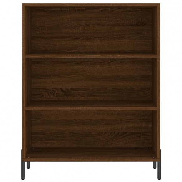 Buffet haut Chêne marron 69,5x34x180 cm Bois d'ingénierie