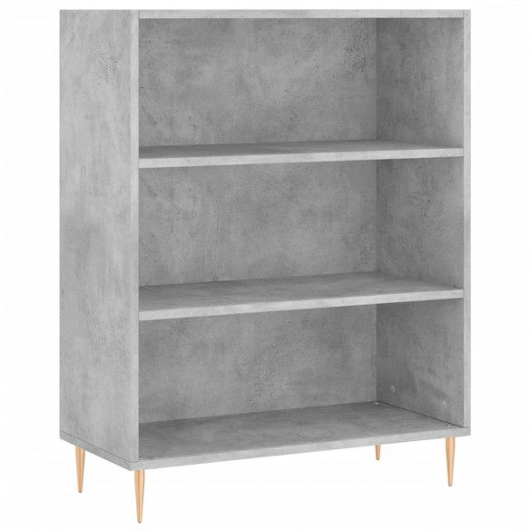 Buffet haut Gris béton 69,5x34x180 cm Bois d'ingénierie