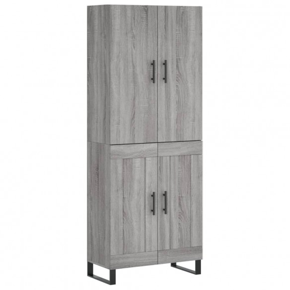 Buffet haut Sonoma gris 69,5x34x180 cm Bois d'ingénierie