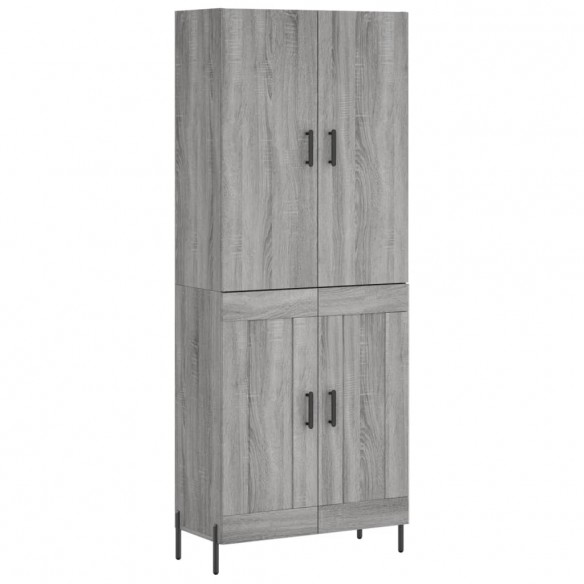 Buffet haut Sonoma gris 69,5x34x180 cm Bois d'ingénierie