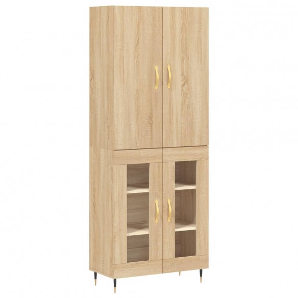 Buffet haut Chêne sonoma 69,5x34x180 cm Bois d'ingénierie